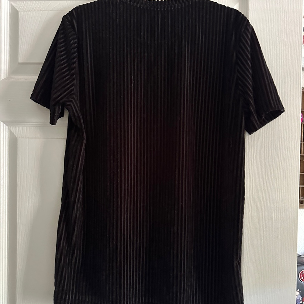 BoohooMan Black Velvet Men's Top